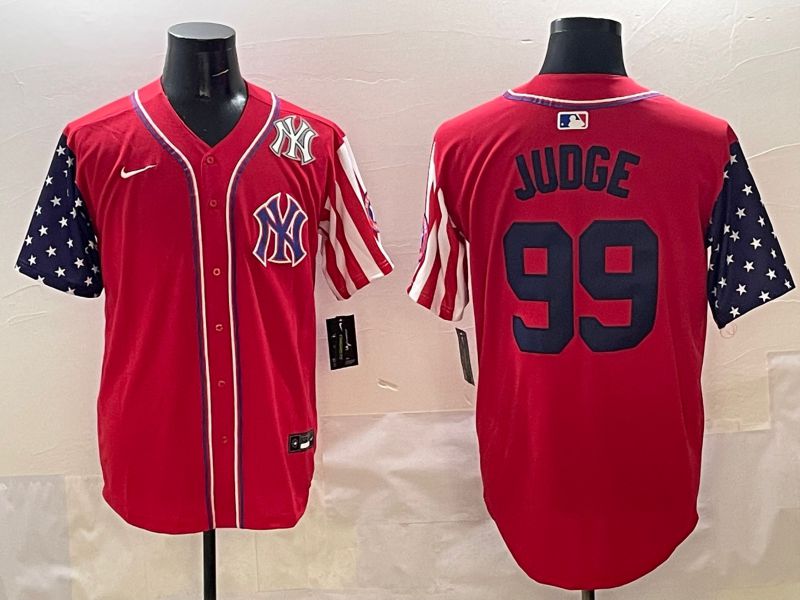 Men New York Yankees #99 Judge Red a generation of national flags Jointly Name 2025 Nike MLB Jersey style 8